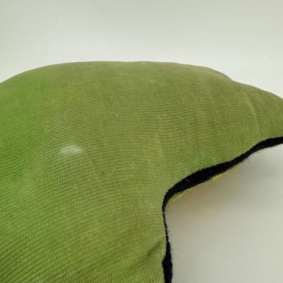 Vintage 1976 Handmade Needlepoint Frog Pillow 11x11 Signed FN 76 Velveteen Back - Picture 6 of 9